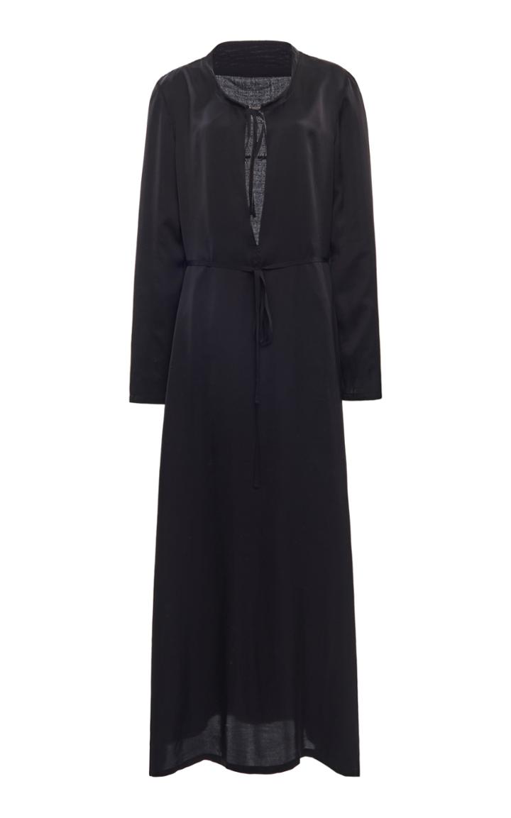 Moda Operandi Ann Demeulemeester Draped Crepe De Chine Maxi Dress Size: 34