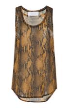 Current/elliott Bermuda Printed Cotton-silk Tank Top