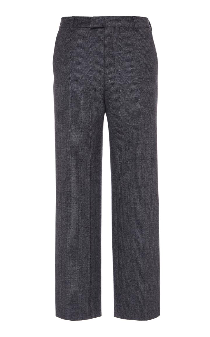 Prada Checked Wool Straight-leg Pants