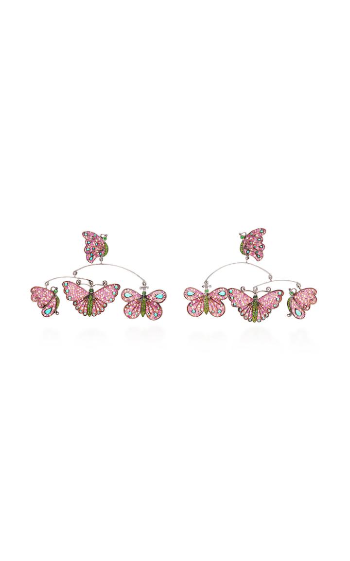Sylvie Corbelin One-of-a-kind Sapphire Butterfly Mobile Earrings