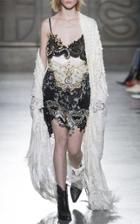 Fausto Puglisi Contrast Lace Mini Dress