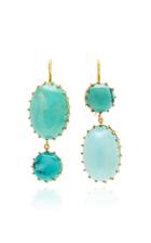 Renee Lewis One-of-a-kind Gold Antique Turquoise Earrings