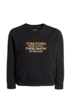 Moda Operandi Tom Ford Logo Cropped Cotton Sweatshirt