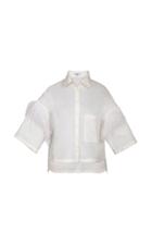 Yanina Demi Couture Feather Detailed Shirt