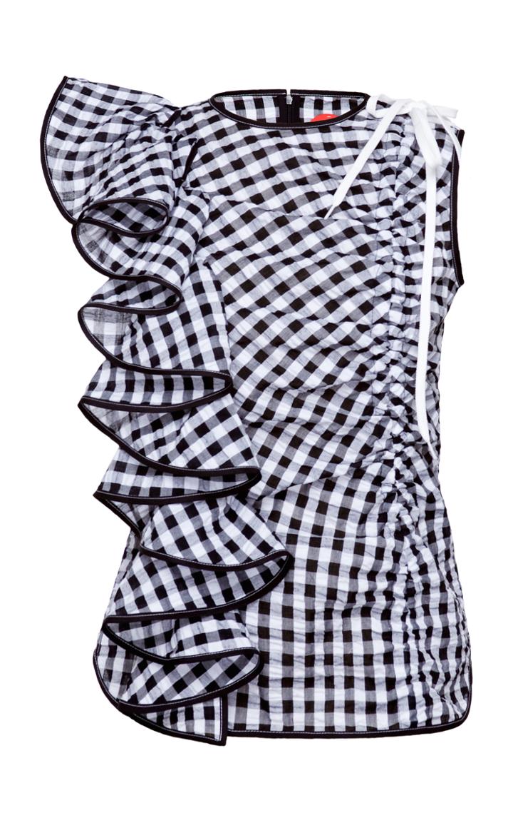 Marianna Senchina Asymmetric Ruffle Top