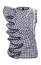 Marianna Senchina Asymmetric Ruffle Top