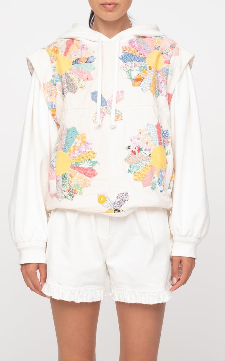 Moda Operandi Sea Linden Patchwork Quilted Cotton Sweatshirt