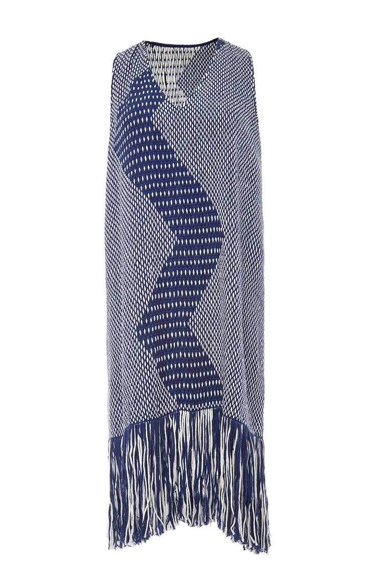 Voz Hand-loomed Organic Cotton Zig Zag Shift Dress
