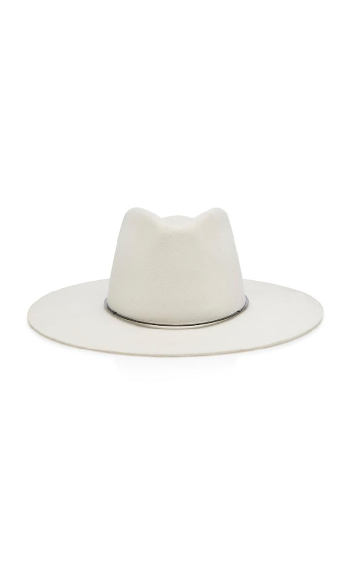 Janessa Leone Neil Wide Brim Wool Fedora