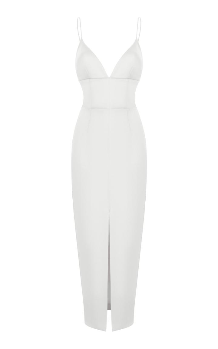 Rasario Front-slit Satin Dress