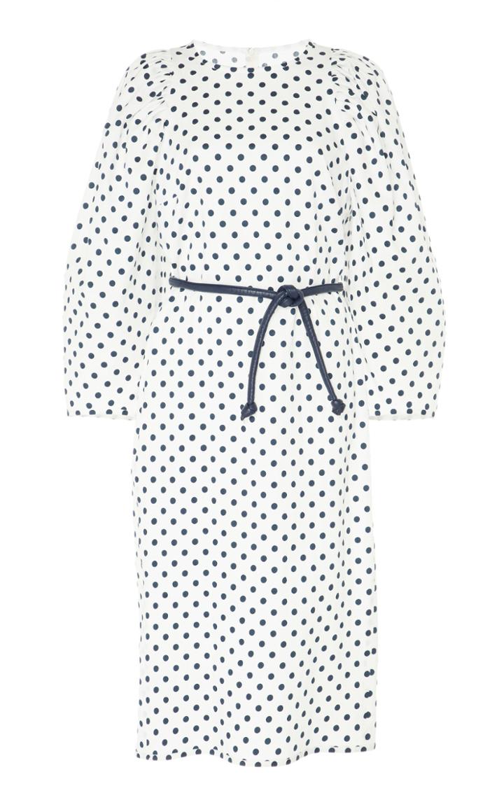 Martin Grant Polka Dot Puff Sleeve Dress