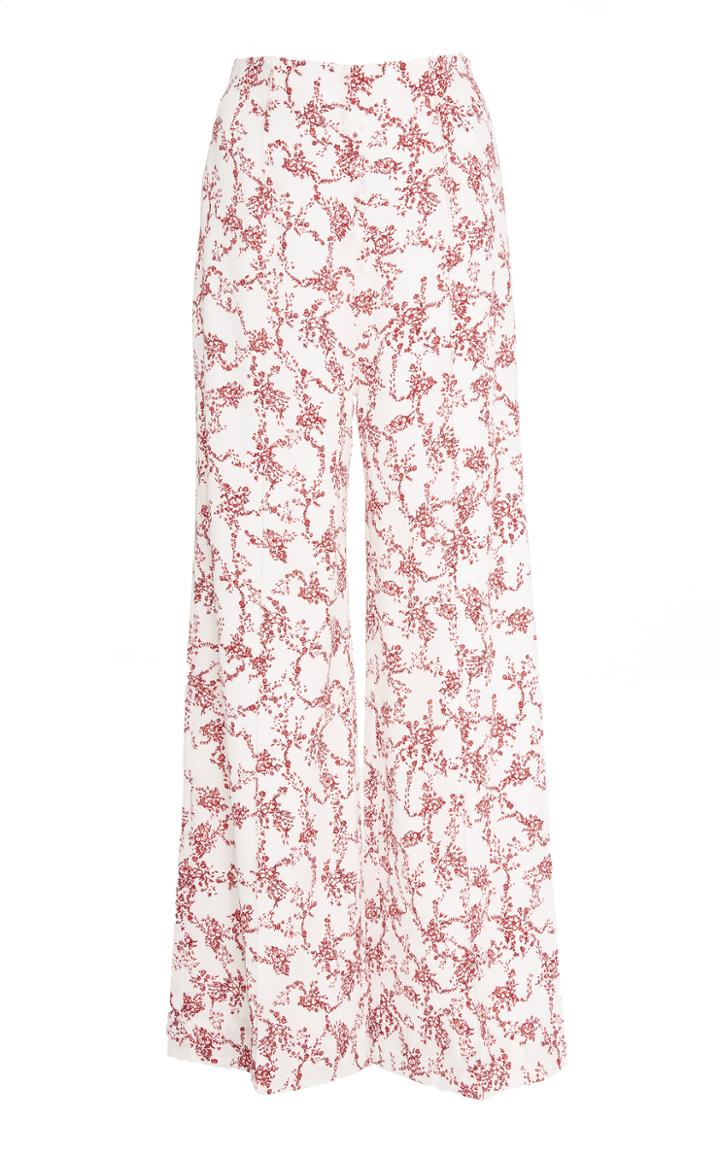 Emilia Wickstead Red Floral Trousers
