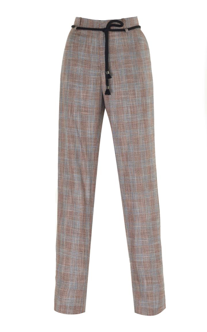Roland Mouret Boardman Straight-leg Plaid Pants