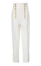 Alberta Ferretti Sailor Straight-leg Gabardine Pants
