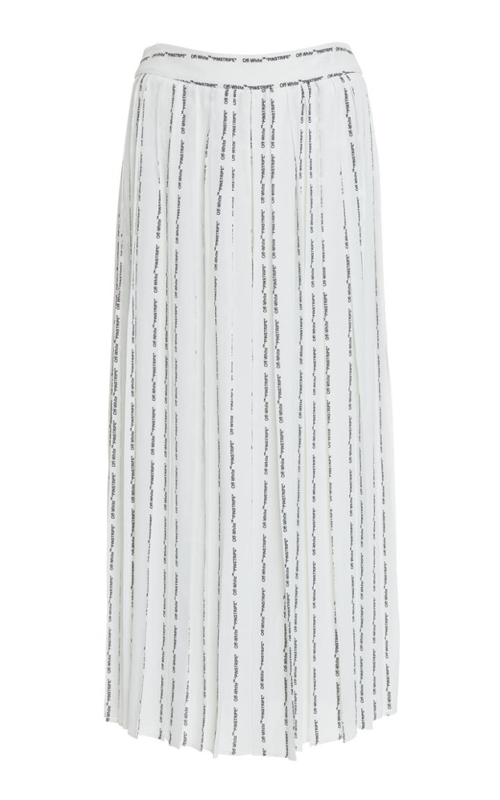 Off-white C/o Virgil Abloh Pinstripe Plisse Wide-leg Pants