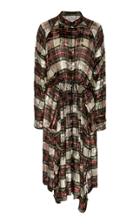 Preen By Thornton Bregazzi Emma Checked Devor-velvet Midi Dress Size:
