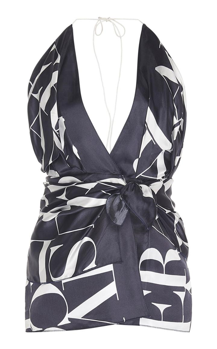 Jacquemus Benaco V-neck Satin Dress