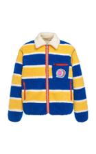 Marni Striped Collared Jacket With Patchwork
