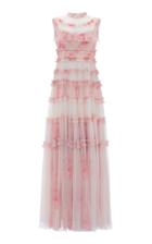 Moda Operandi Needle & Thread Memory Rose Sleevless Tulle Gown Size: 4