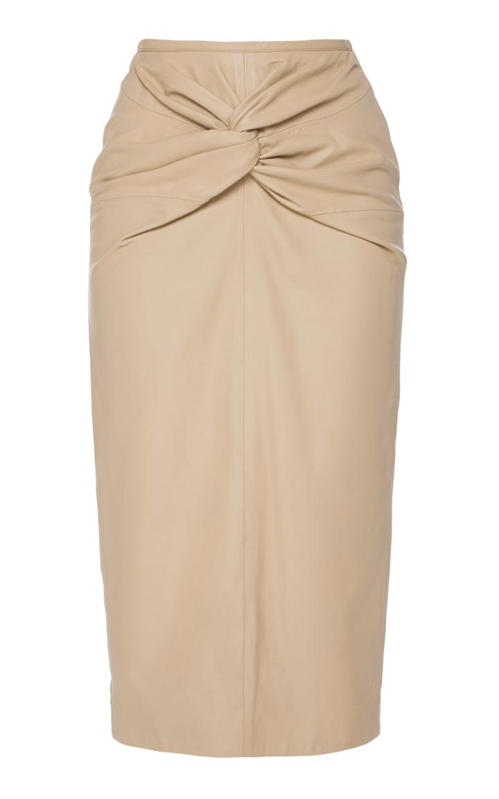 N 21 N&deg;21 Twist Knot Leather Skirt