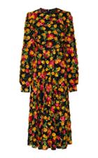 Michael Kors Collection Marigold Embroidered Seam Dress