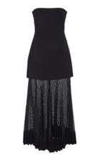 Dion Lee Strapless Pleated Net Dress