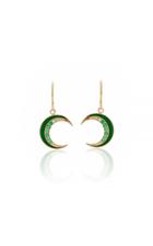 Andrea Fohrman Crescent Emerald Earrings