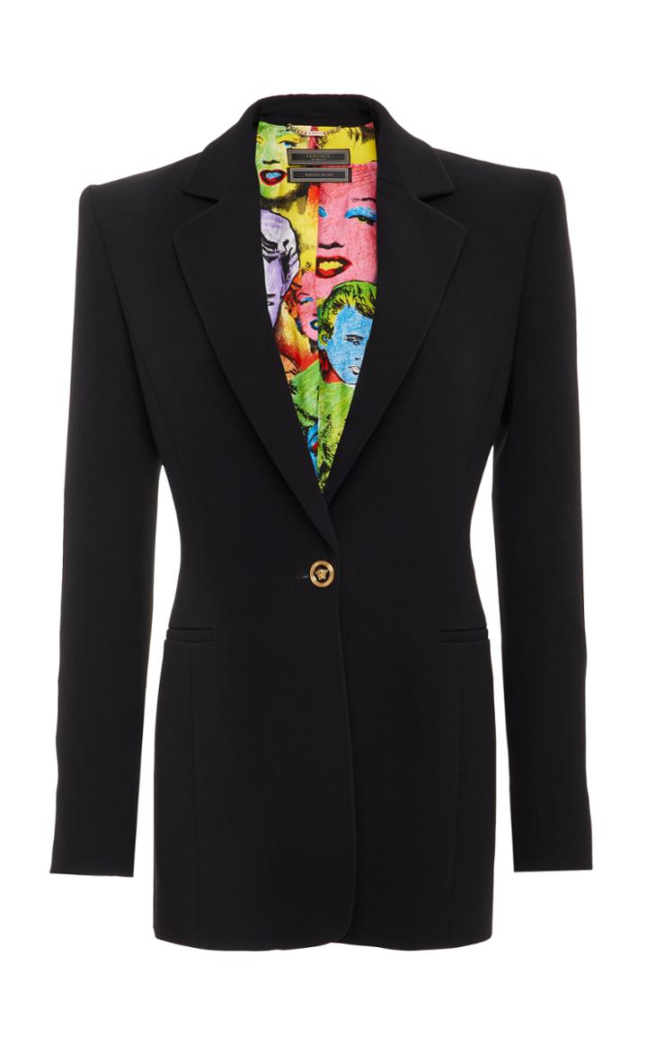 Versace Tailored Silk Cady Blazer