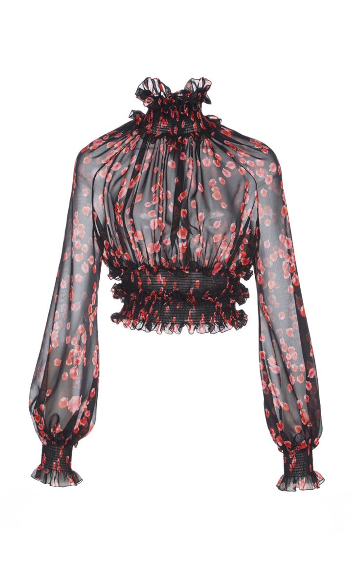 Giambattista Valli Small Petal Silk Blouse
