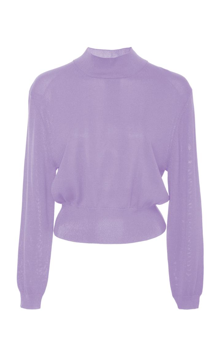 Tibi Corset Rib Waist Pullover
