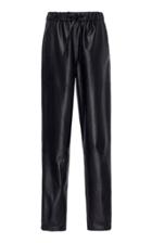 Cyclas Leather Gathered Pants