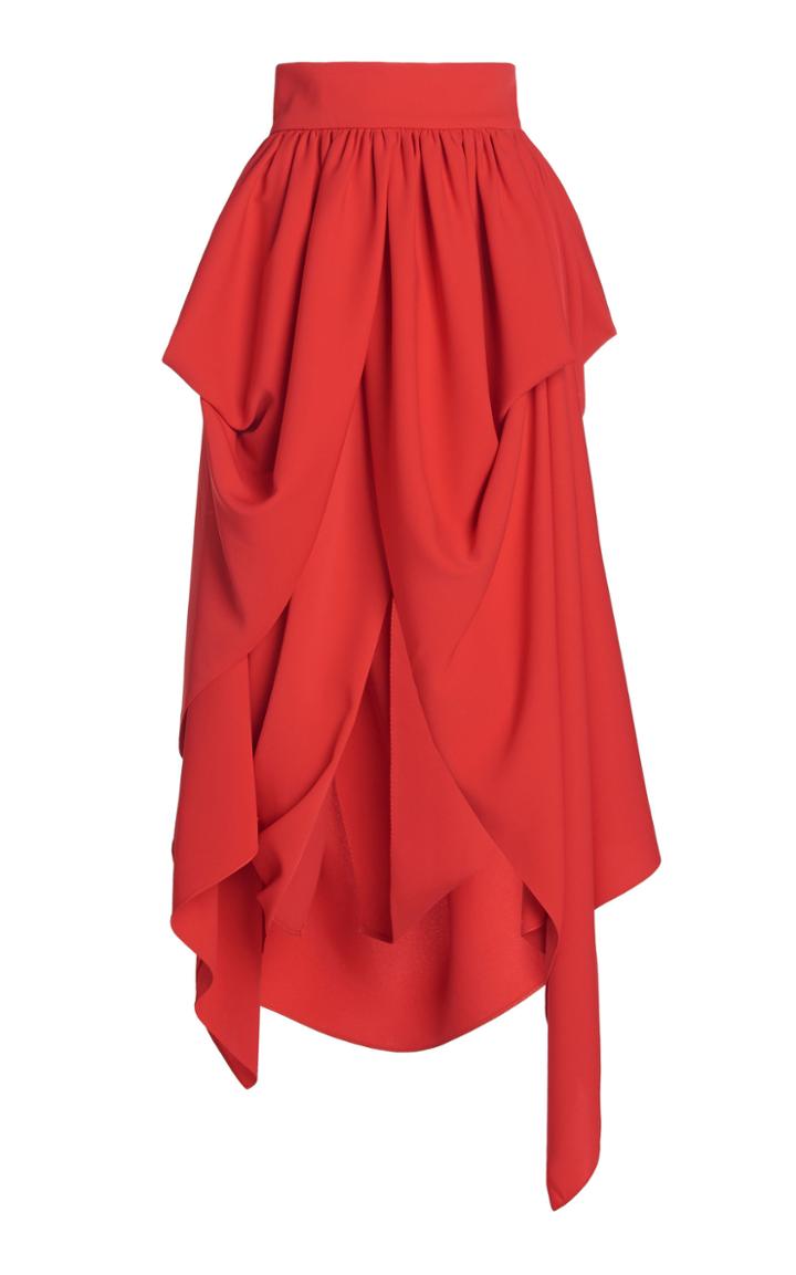 Moda Operandi A.w.a.k.e. Mode Draped Crepe Maxi Skirt