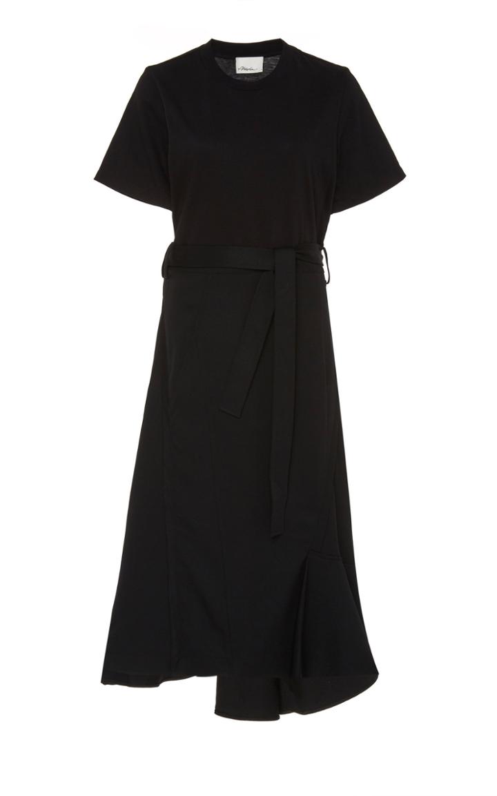 3.1 Phillip Lim T-shirt Wool Combo Short Sleeve Dress