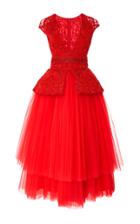 Naeem Khan Tea Length Cocktail Dress