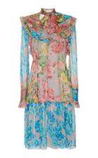 Blumarine Floral Print Midi Dress