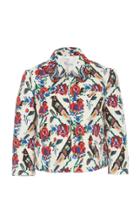 Red Valentino Birds And Flowers Printed Cotton Jacket