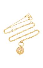Foundrae Blush Wings Disk Drop Necklace