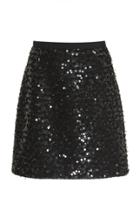 Andrew Gn Sequined Cotton-blend Crepe Skirt
