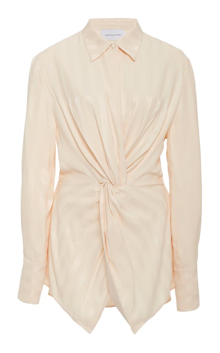 Moda Operandi Significant Other Dolce Collared Twist-detail Top Size: 2