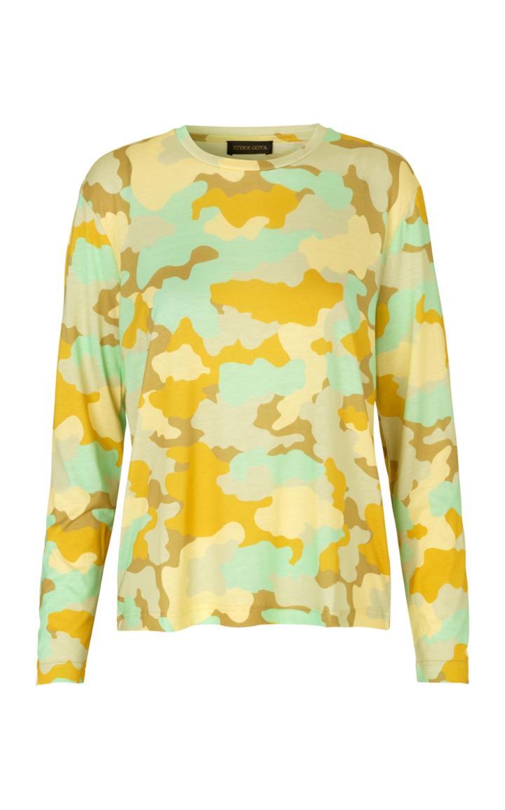 Moda Operandi Stine Goya Caleb Camo Long Sleeve Top Size: Xxs