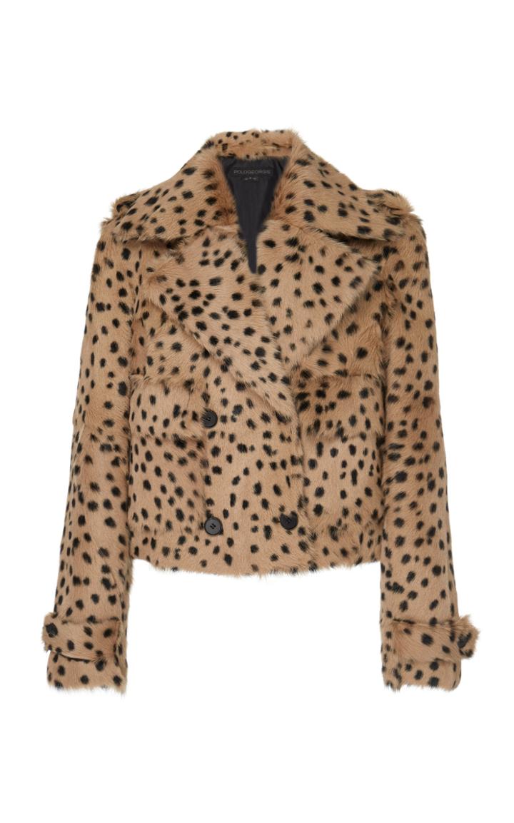 Pologeorgis The Ashland Cheetah Print Shearling Jacket