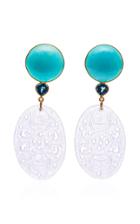 Bahina One-of-a-kind Carved Quartz Earrings