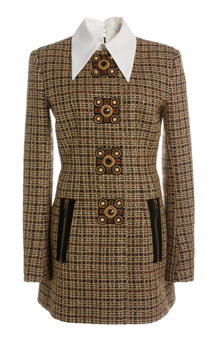 Moda Operandi Andrew Gn Checked Tweed Blazer Dress