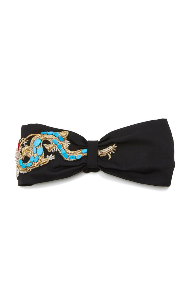 Jennifer Behr Embellished Silk-satin Headwrap