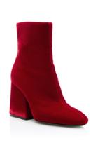 Maison Margiela Velvet Ankle Boot With Big Flair Heel