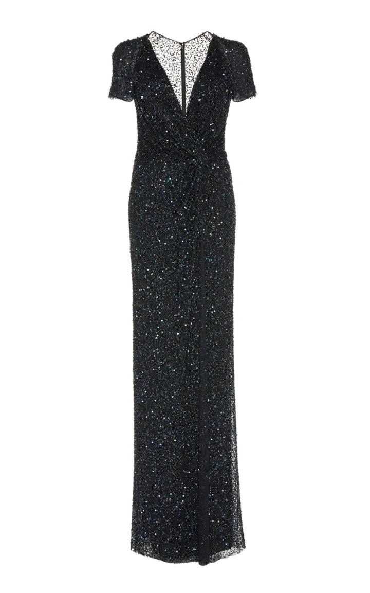 Jenny Packham Java Short Sleeve Twist Gown