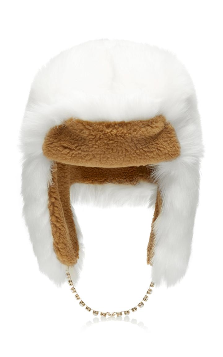 Federica Moretti Ecofur Alaska Crystal-trimmed Hat