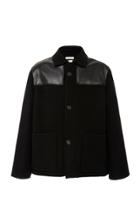 Bottega Veneta Leather-trimmed Wool Jacket