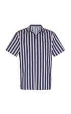 Lanvin Striped Camp Collar Cotton-poplin Button-up Shirt