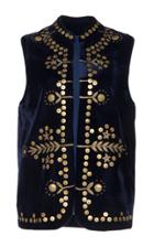 Alix Of Bohemia Limited Edition Penelope Hand-embroidered Silk Velvet Vest